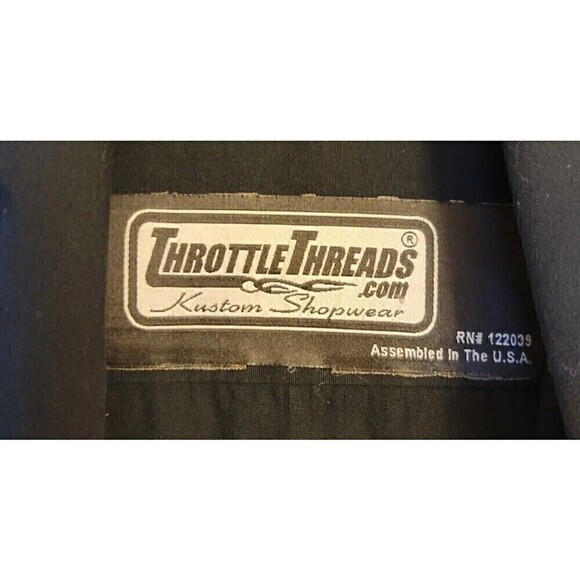 SOLD! NOT AVAILABLE! work shirt 7 patches Black button up top snap Moose racing - Picture 10 of 14